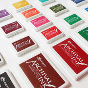 Archival Ink Stamp Pad - Permanent and Waterproof Ink Pad for Fabric/Wood/Plastic/Paper Based Surfaces